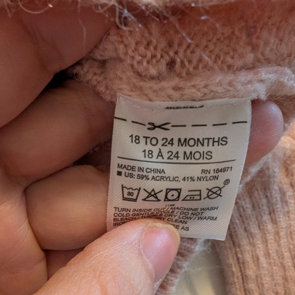 Janie and Jack Soft Pink Knit Sweater - Picture 3 of 4